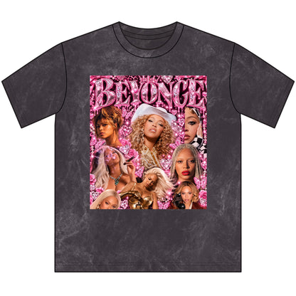 “Beyoncé” Pink Vintage Crewneck Tee