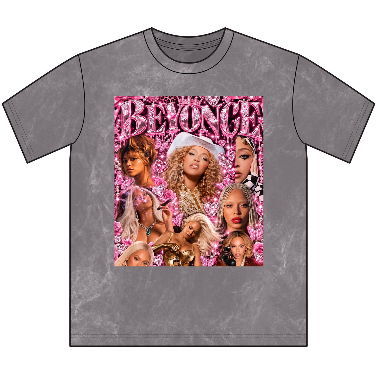 “Beyoncé” Pink Vintage Crewneck Tee