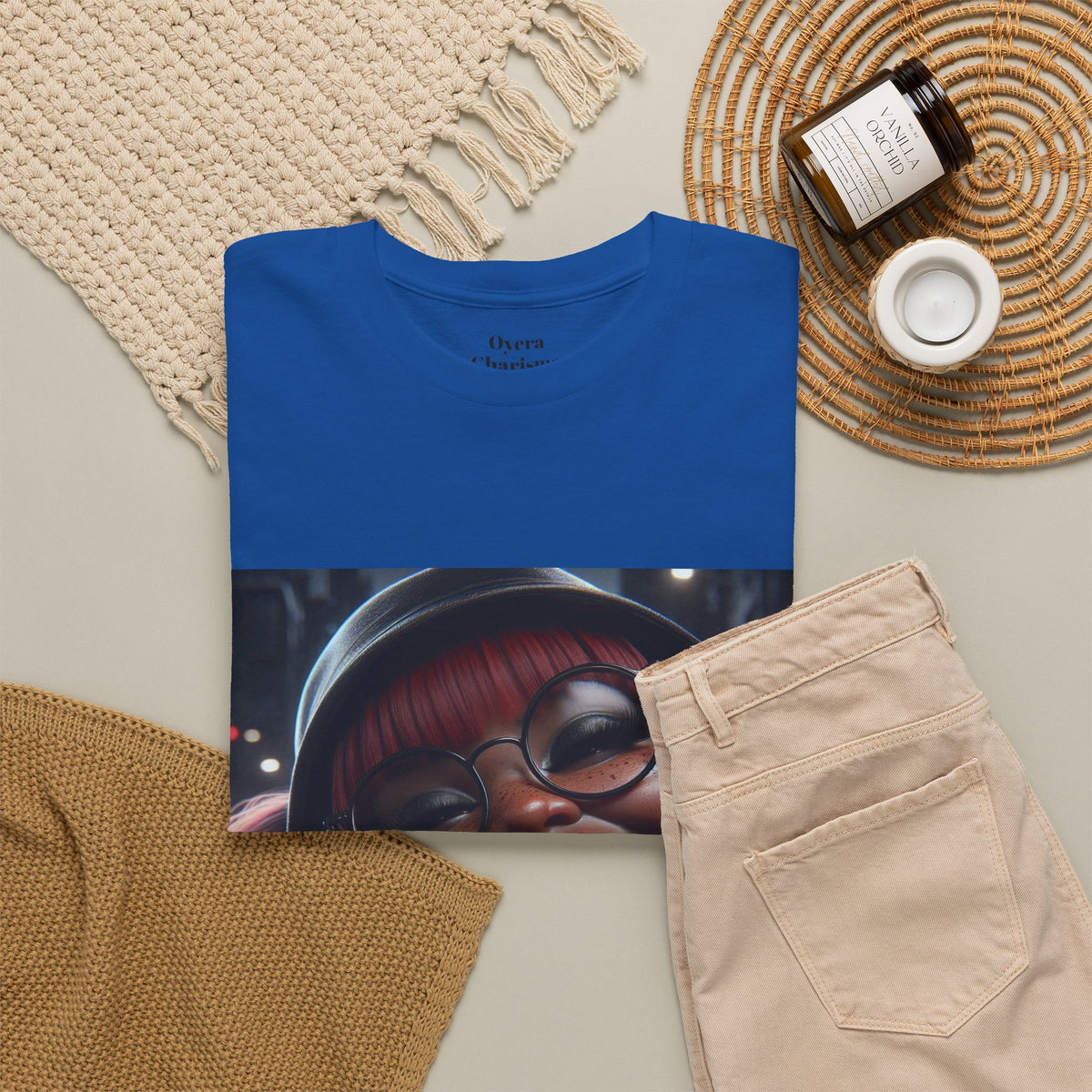 Graphic Tee — Smiling Afro Girl Portrait Shirt