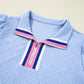 Beau Blue Contrast Striped T Shirt Dress