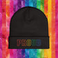 Rainbow Proud LGBTQ+ Pride Embroidered Knit Beanie