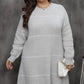 Round Neck Long Sleeve Sweater Dress