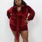 “Florrie” Burgundy Velvet Dress