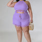 “Vacation Time” Crop Top and Shorts Set