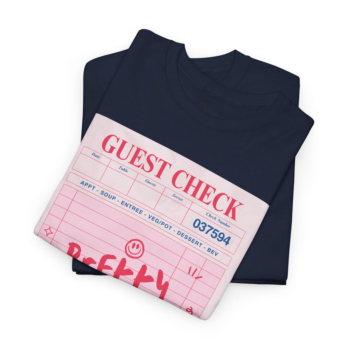 Pretty Curvy Girl Tee — Pink Guest Check Graphic Shirt