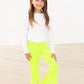 Neon Yellow Velvet Bells