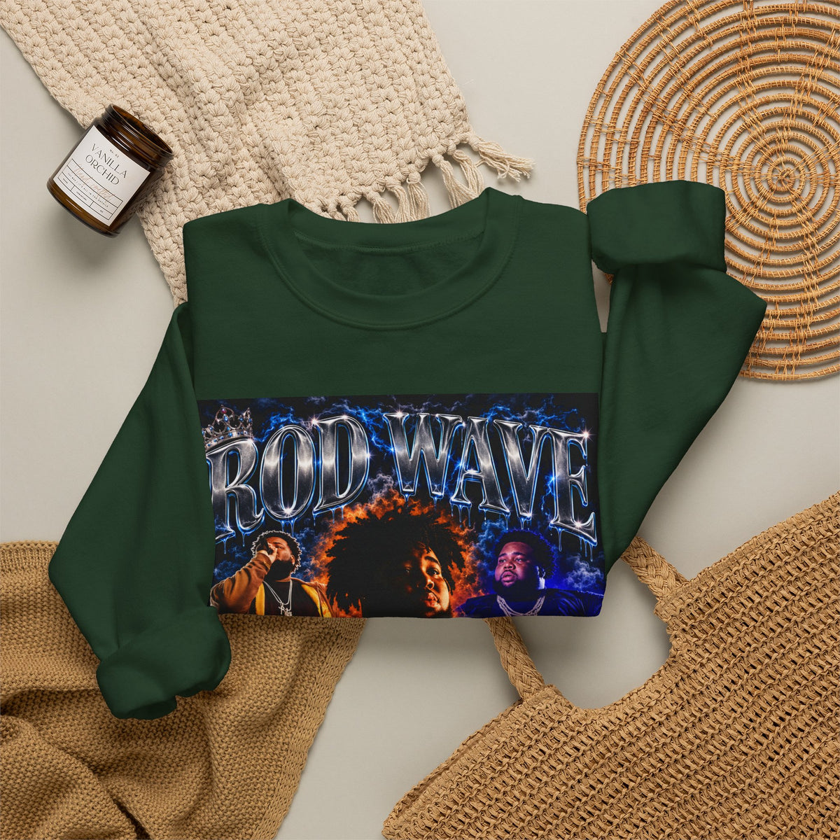 “Rod Wave” Blue Crewneck Sweatshirt