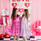 Happy Heart Day 3/4 Sleeve Pocket Twirl Dress