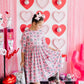 Disco Bows 3/4 Sleeve Pocket Twirl Dress