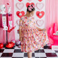 Bouquet Beauty 3/4 Sleeve Pocket Twirl Dress