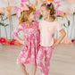 Rainbow Wishes 3/4 Sleeve Pocket Twirl Dress