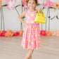 Neon Yellow Glitter Girl's Crossbody Purse