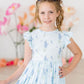 Texas Bluebonnets Flutter Sleeve Twirl Dress