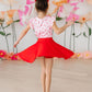 Red Twirl Skort