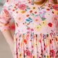 Bouquet Beauty 3/4 Sleeve Pocket Twirl Dress