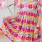 Wonderland Floral 3/4 Sleeve Pocket Twirl Dress