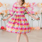 Wonderland Floral 3/4 Sleeve Pocket Twirl Dress