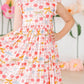 Retro Picnic Flutter Sleeve Twirl Dress