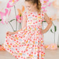 Retro Picnic Flutter Sleeve Twirl Dress