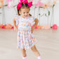 Rainy Day Flutter Sleeve Twirl Dress