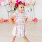 Rainy Day Flutter Sleeve Twirl Dress