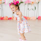 Rainy Day Flutter Sleeve Twirl Dress