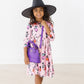 Purr-fectly Spooky 3/4 Sleeve Pocket Twirl Dress