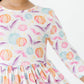 Spooky Sweetheart 3/4 Sleeve Pocket Twirl Dress