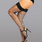 Thigh High Rhinestone Fishnet Stockings