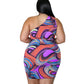 “Club Nights” Single Shoulder Hollow Out Mini Dress
