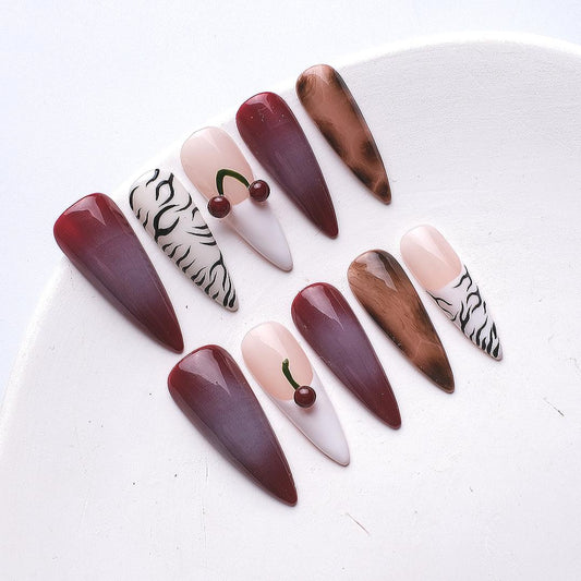 Handmade Nail Wear Nail Art Reusable Press on Nails