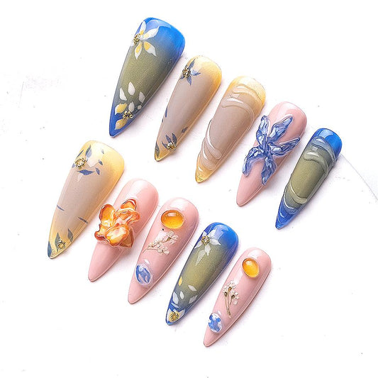 Handmade Nail Wear Nail Art Reusable Press on Nails