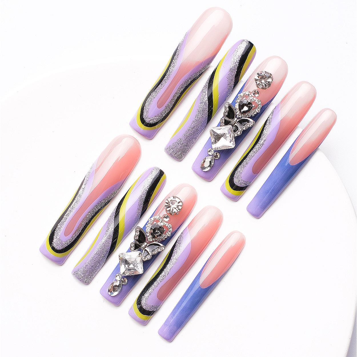 Handmade Nail Wear Nail Art Reusable Press on Nails False Nails