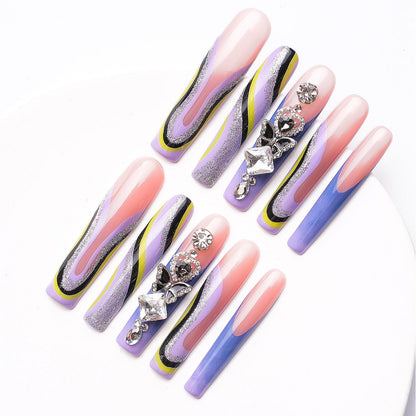Handmade Nail Wear Nail Art Reusable Press on Nails False Nails