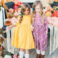 Mustard 3/4 Sleeve Pocket Twirl Dress