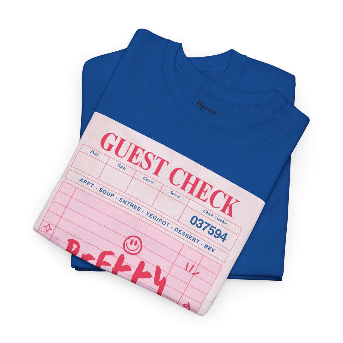 Pretty Curvy Girl Tee — Pink Guest Check Graphic Shirt