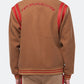 Konus Men's Wool Blend Varsity Jacket in Camel
