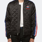 Konus Men's Quilted Satin Jacket in Black