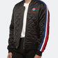 Konus Men's Quilted Satin Jacket in Black