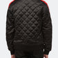 Konus Men's Quilted Satin Jacket in Black