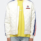 Konus Men's Quilted Satin Jacket in Off White