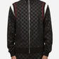 Konus Men's Tonal Checkered Jacket in Black