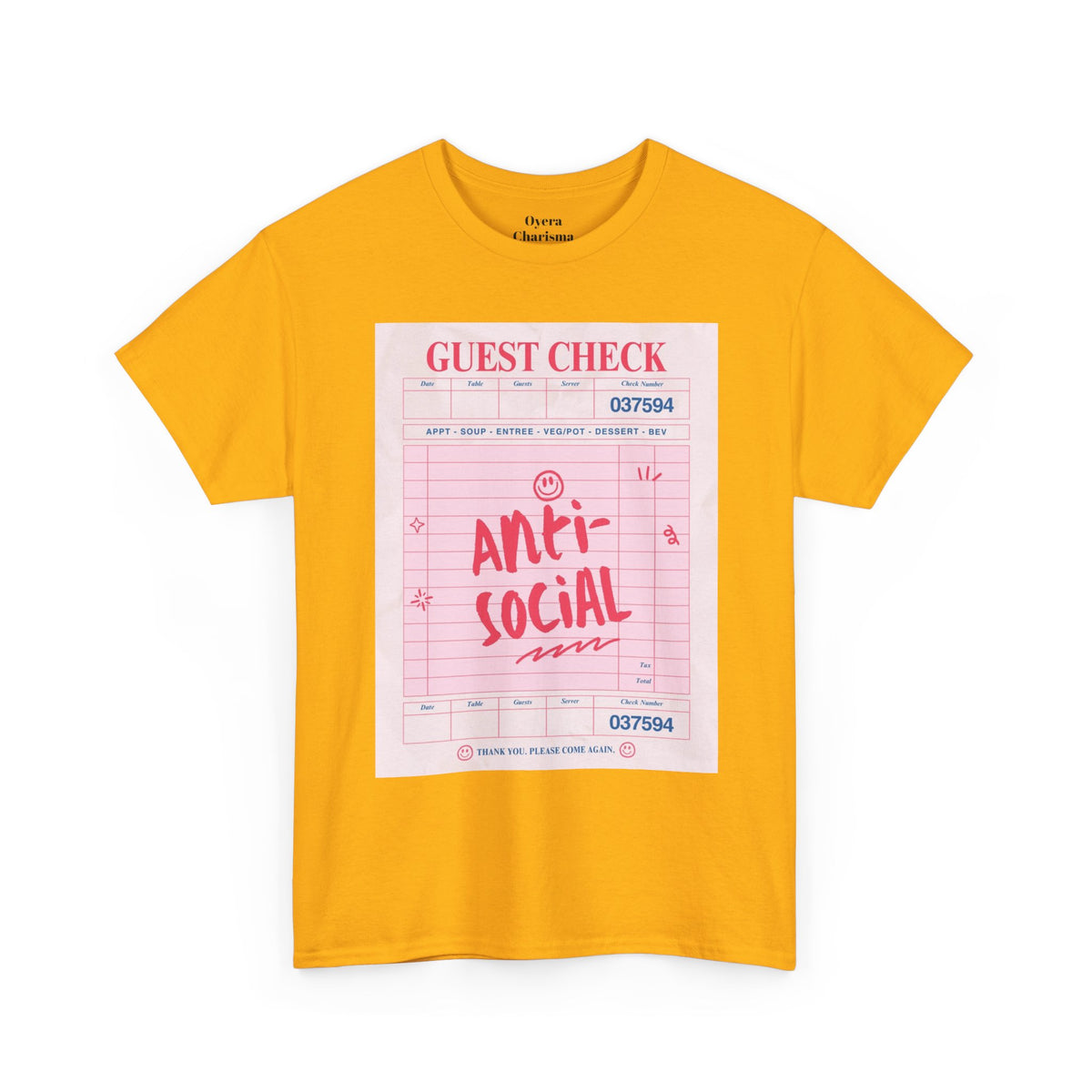 Anti-Social Guest Check T-Shirt