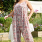 Paisley Print Sleeveless V Neck Jogger Jumpsuit