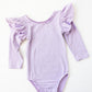 Lavender L/S Flutter Sleeve Leotard