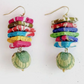 Stacked Colorful Bead Earrings