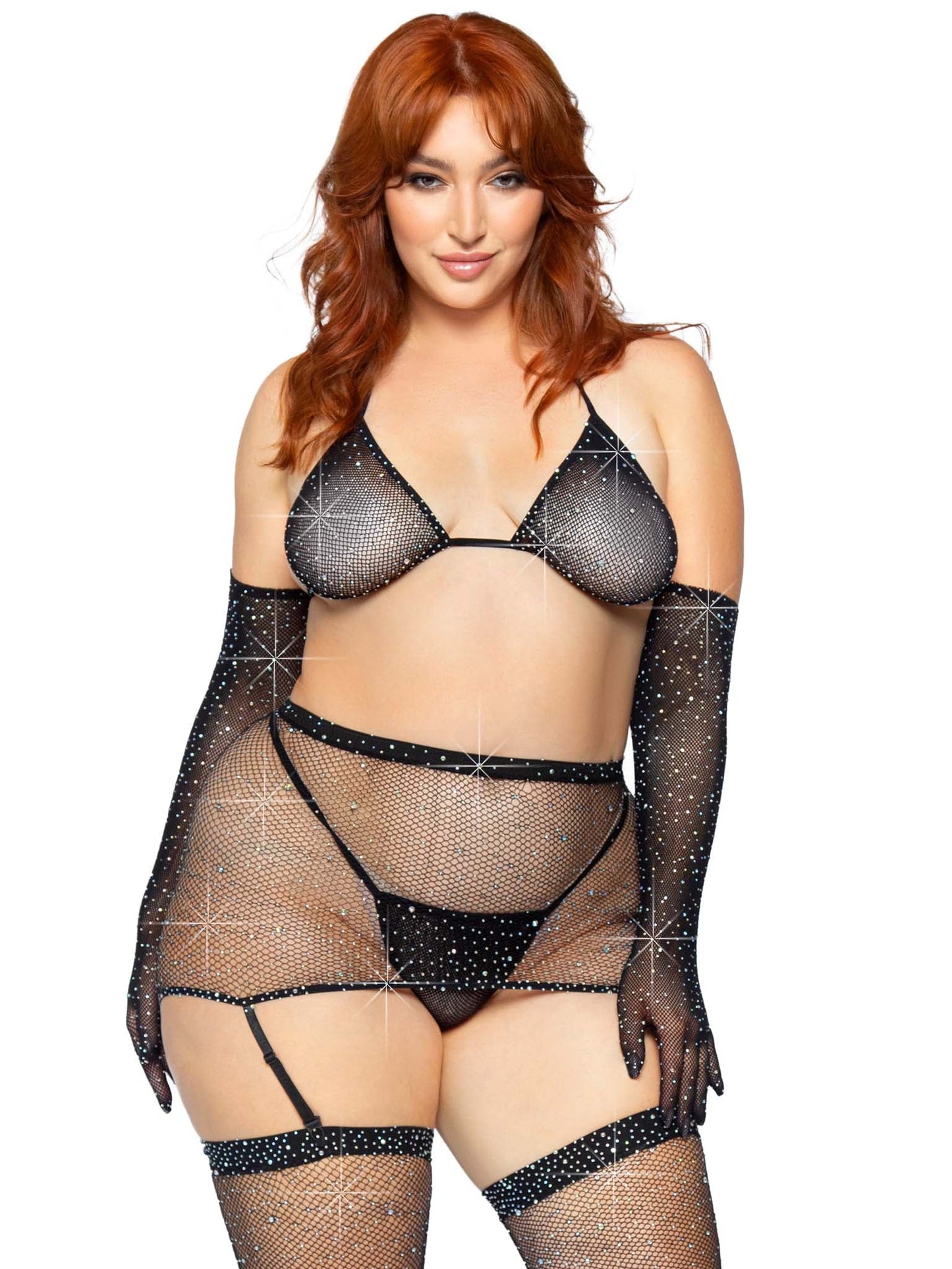 Risk Taker Rhinestone Bra Set