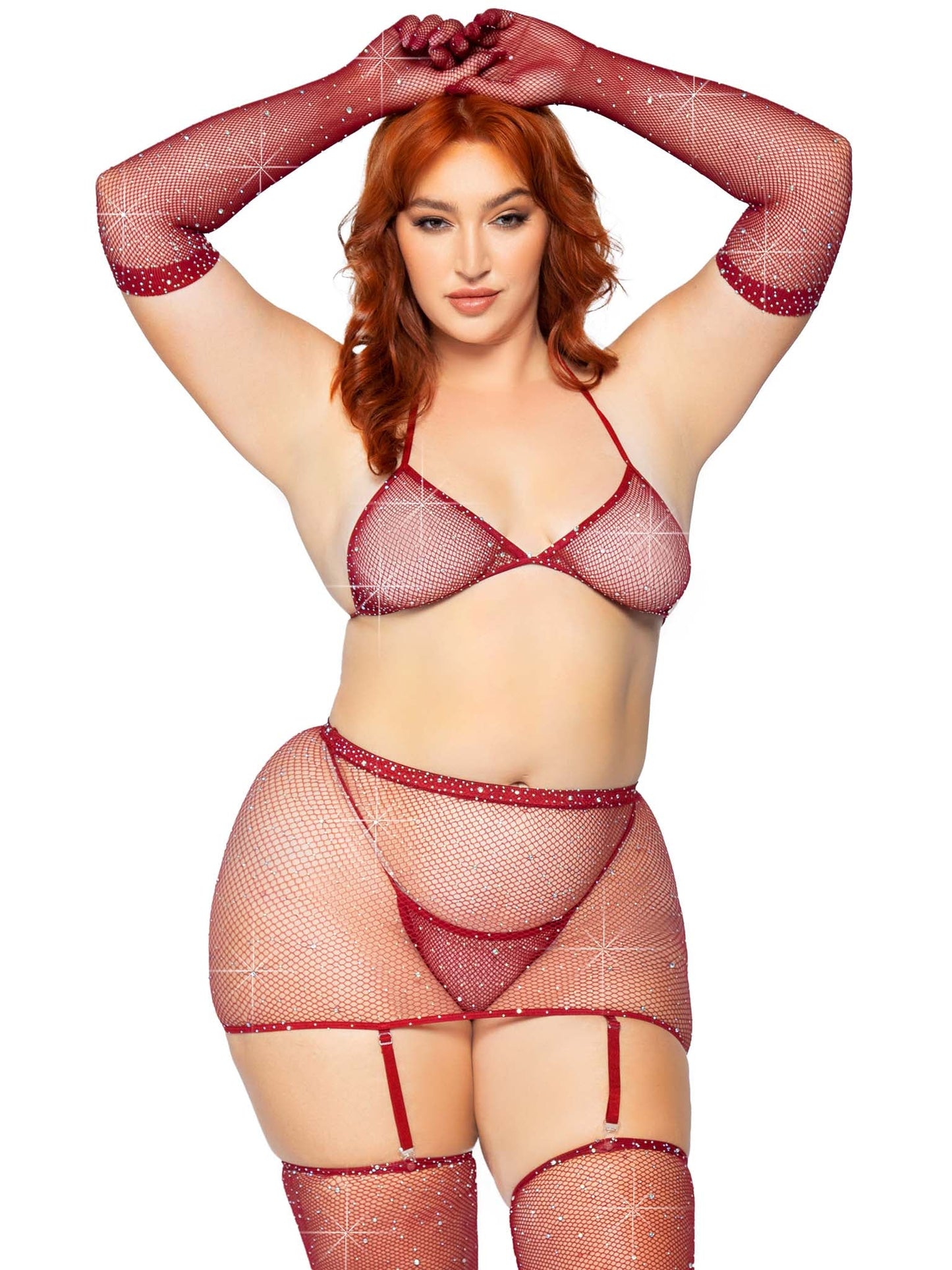 Risk Taker Rhinestone Bra Set