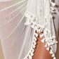SOLID SARONG WITH TASSELS