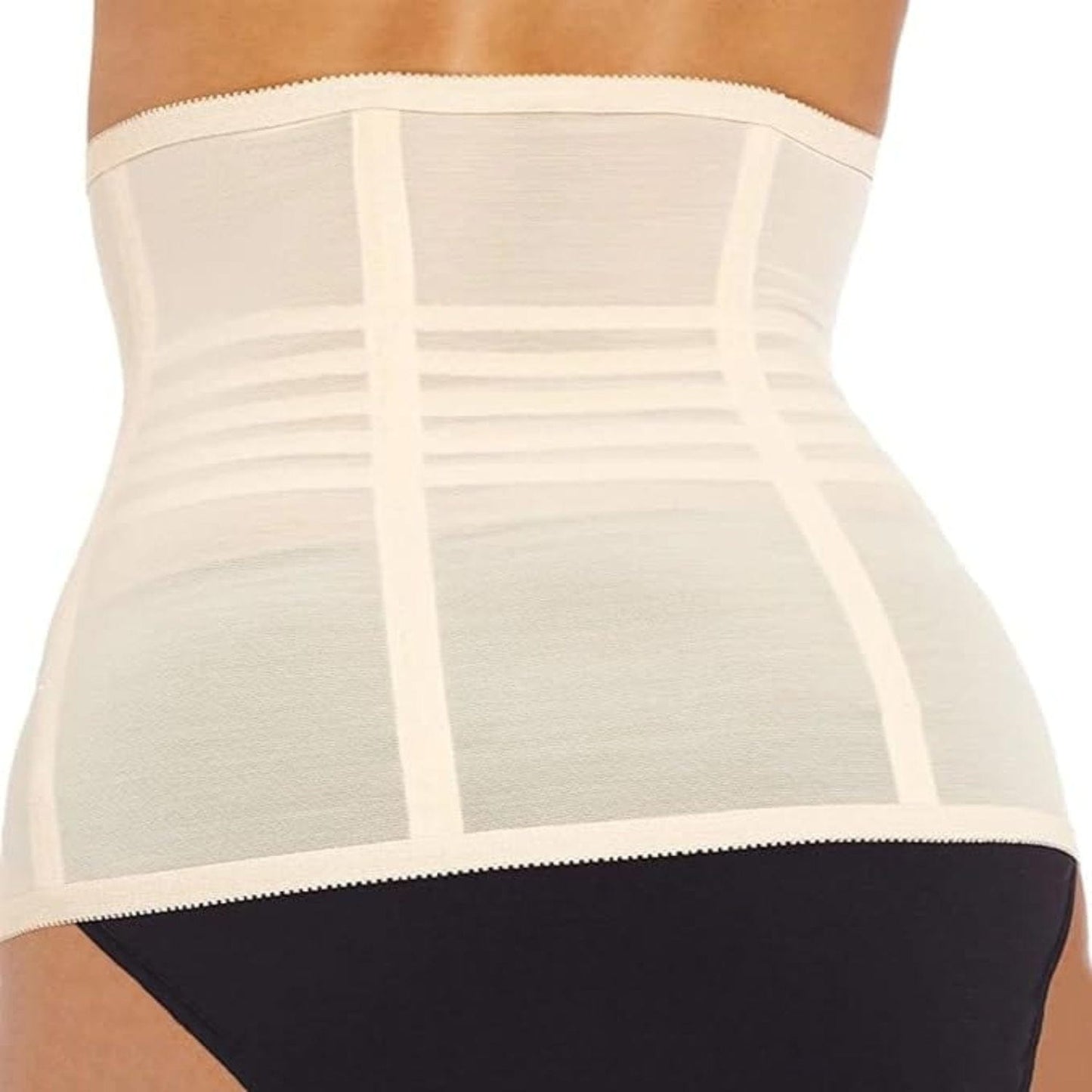 Shapette Powermesh Satin Panel Waist Cincher
